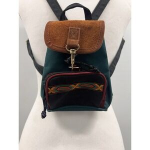 Vintage 90s y2k Southwestern Mini Backpack Aztec Mini Grunge Boho
